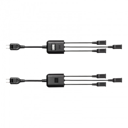 延長コード（短い・3個口・ACアダプタ対応・一括集中スイッチ付・3分配・ブラック）