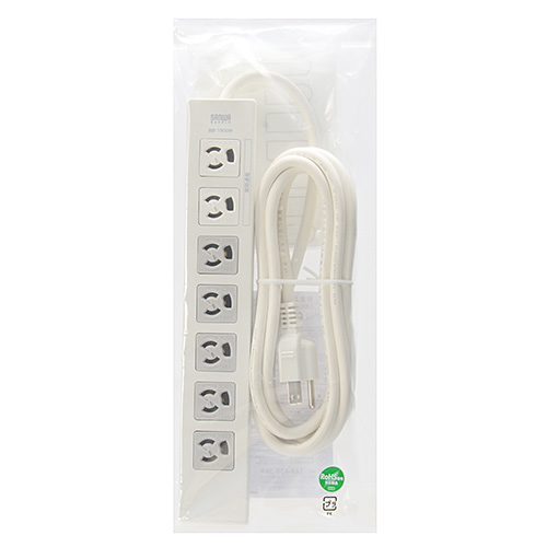 電源タップ 7個口 3m｜マグネット固定・集中スイッチ・雷ガード