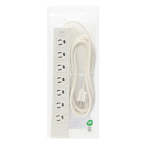 電源タップ 7個口 3m｜マグネット固定・雷ガード・3Pプラグ・抜け止め