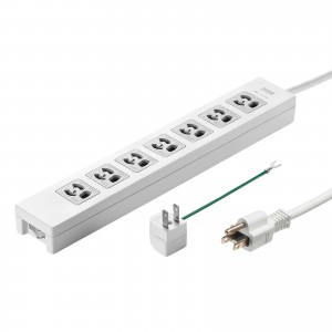 電源タップ（3P・7個口・3m・一括集中スイッチ付・3P→2P変換アダプタ・マグネット付） TAP-F37-3ZAD サンワサプライ