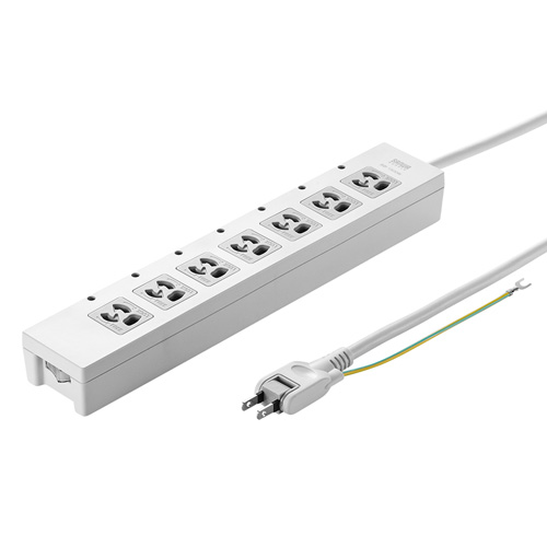 電源タップ（3P・7個口・5m・一括集中スイッチ付・デスククランプ対応・マグネット付） TAP-F37-5CLZ サンワサプライ