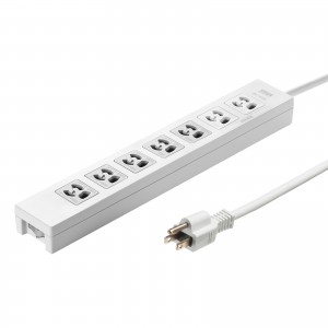 電源タップ（3P・7個口・5m・5個口連動集中スイッチ・雷ガード・マグネット付） TAP-F37-5KR サンワサプライ