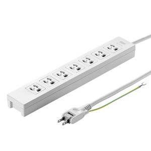 電源タップ（3P・7個口・5m・雷ガード・抜け止め・マグネット付き）