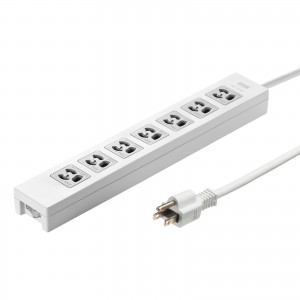 電源タップ（3P・7個口・5m・一括集中スイッチ付・雷ガード・マグネット付） TAP-F37-5ZR サンワサプライ