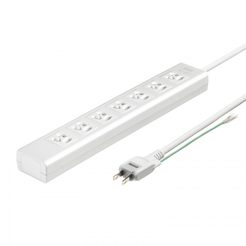 電源タップ（7個口・3m・雷ガード・マグネット・シャッター付・絶縁キャップ付・2Pスイングプラグ・簡易パッケージ）