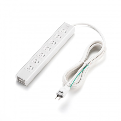 電源タップ（7個口・3m・雷ガード・マグネット・シャッター付・絶縁キャップ付・2Pスイングプラグ・簡易パッケージ）