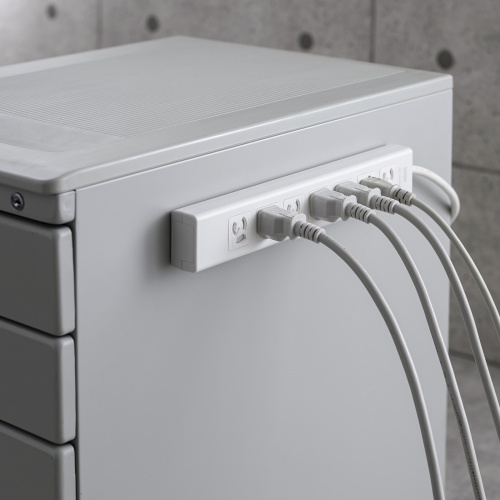 電源タップ（7個口・3m・雷ガード・マグネット・シャッター付・絶縁キャップ付・2Pスイングプラグ・簡易パッケージ）