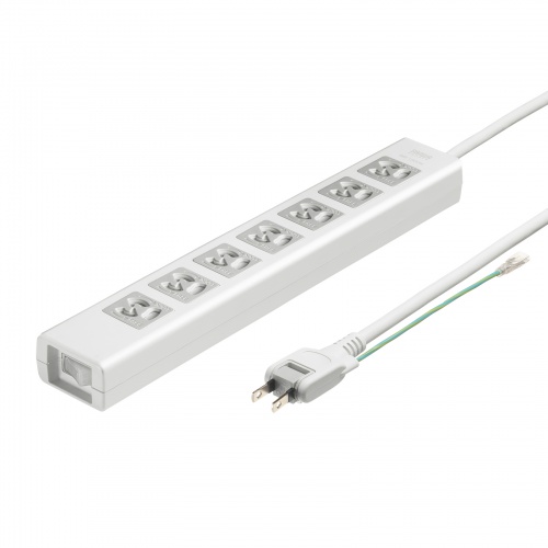 電源タップ（7個口・3m・雷ガード・マグネット・3P・シャッター付・一括連動集中スイッチ付・絶縁キャップ付・2Pスイングプラグ）