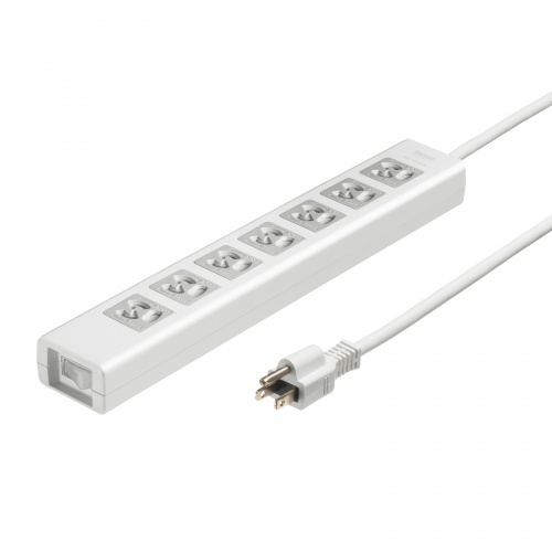 電源タップ（7個口・3m・雷ガード・マグネット・シャッター付・一括連動集中スイッチ付・絶縁キャップ付・3Pプラグ）