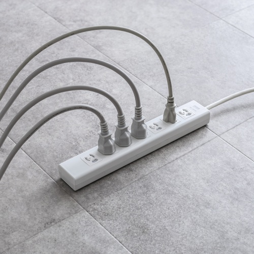 電源タップ（7個口・5m・雷ガード・マグネット・3P・シャッター付・絶縁キャップ付・3Pプラグ・簡易パッケージ）