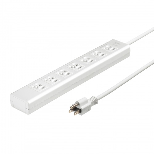 電源タップ（7個口・5m・雷ガード・マグネット・3P・シャッター付・絶縁キャップ付・3Pプラグ・簡易パッケージ）