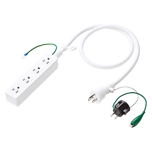 延長コード サンワサプライ】延長コード（高強度・1m・ホワイト） TAP-HP4-1W