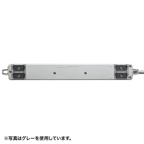 医用接地プラグ付き電源タップ（3P・6個口・グリーン・1m）