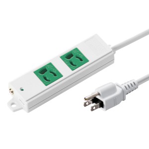 【訳あり 新品】【サンワサプライ】業務用タップ緑3ｍ（3P・2個口）