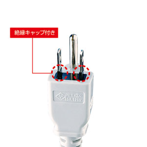 【訳あり 新品】【サンワサプライ】3P・2個口・3Pプラグ3mコード・抜け止め・マグネット付き簡易包装の(工事物件)赤色緊急電源タップ