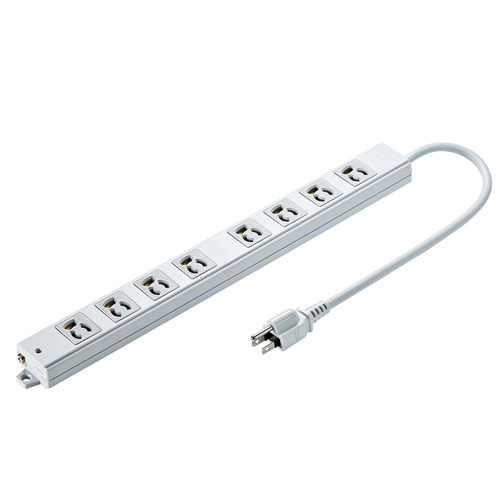 工事物件タップ（3P・8個口・0.3m・マグネット付）　TAP-K8-03　サンワサプライ