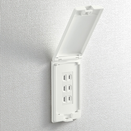 コンセントカバー（セキュリティスリム・鍵無し・赤ちゃん・いたずら防止・薄型） TAP-KJCV2 サンワサプライ