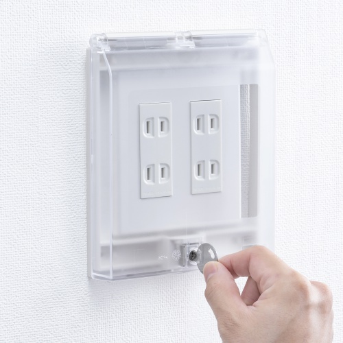 コンセントカバー（壁コンセント・エアコン用・セキュリティ・鍵付き）