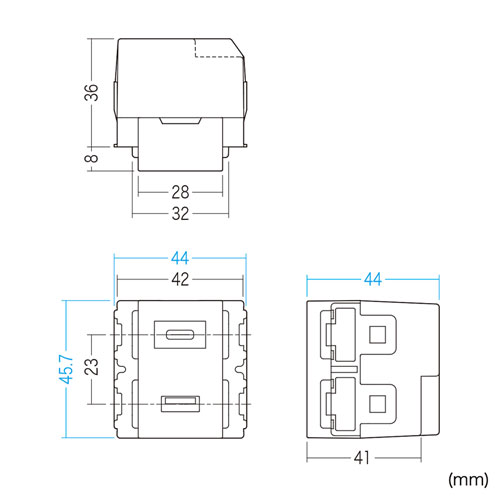 壁コンセント｜交換・USB ・タイプC・急速充電対応・埋込型・ブラック