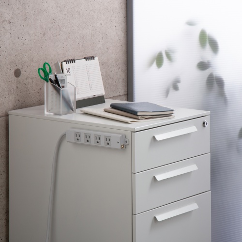 タップ（工事物件タップ・コード長1m・4個口・3pプラグ・マグネット付き） TAP-KS4N-1 サンワサプライ