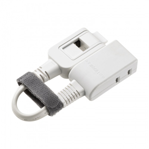 モバイルタップ（延長コード・マイクロタップ・2個口・0.1m・ホワイト）