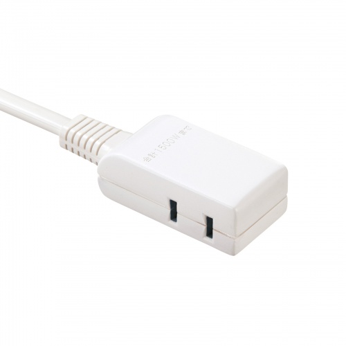 モバイルタップ（延長コード・マイクロタップ・2個口・0.1m・ホワイト）