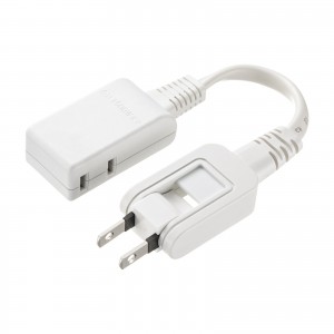 モバイルタップ（延長コード・マイクロタップ・2個口・0.1m・ホワイト）