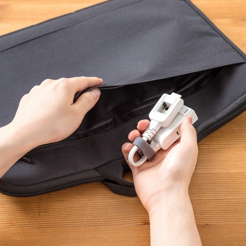 モバイルタップ（延長コード・マイクロタップ・3個口・0.1m・ホワイト）