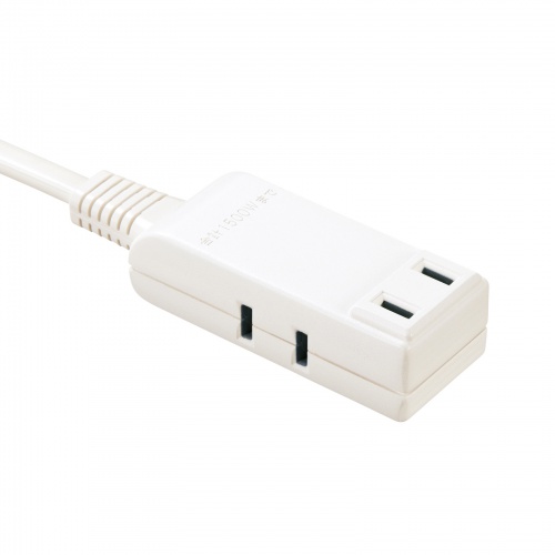 モバイルタップ（延長コード・マイクロタップ・3個口・0.1m・ホワイト）