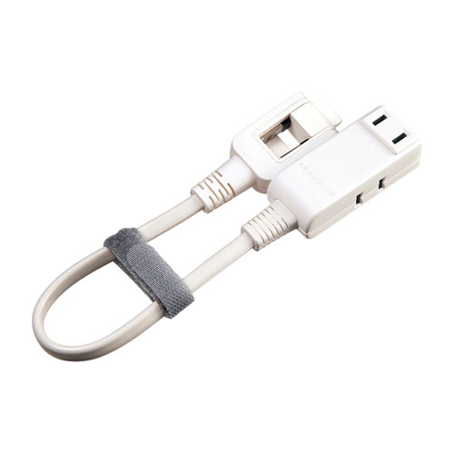 タップ（スイングプラグ・3個口・0.2m・持ちはこび・ホワイト）