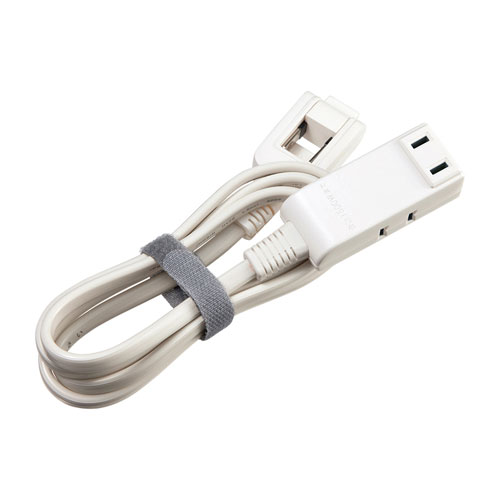 タップ（スイングプラグ・3個口・1m・持ちはこび・ホワイト）