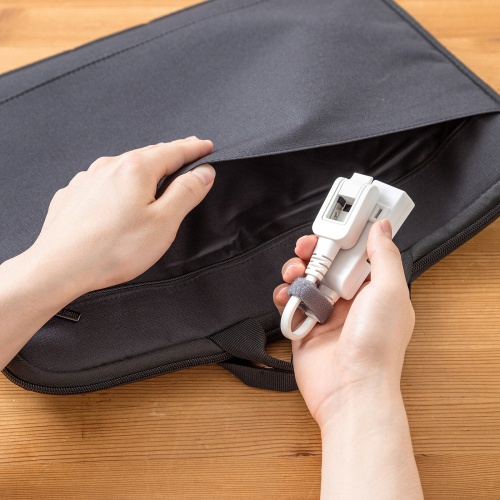 モバイルタップ（延長コード・マイクロタップ・4個口・0.1m・ホワイト）