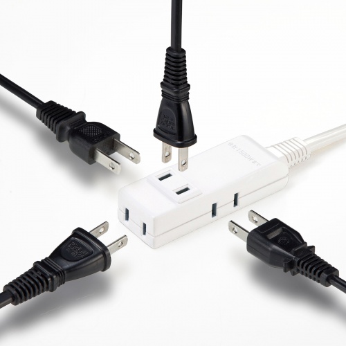 モバイルタップ（延長コード・マイクロタップ・4個口・0.1m・ホワイト）