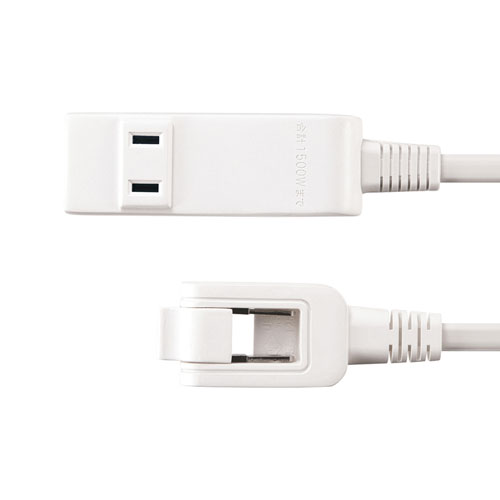 【アウトレット･訳あり・セール】タップ（スイングプラグ・4個口・0.5m・持ちはこび・ホワイト）