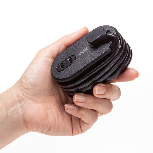 【アウトレット】巻き取りコード式モバイルタップ（AC2個口・C×2・USB-A×1・PD65W・0.8m）
