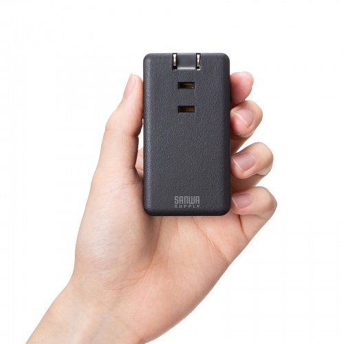 電源タップ(モバイルタップ・AC×3個口・Type-C×2・A×1・USB・PD33W・ブラック）