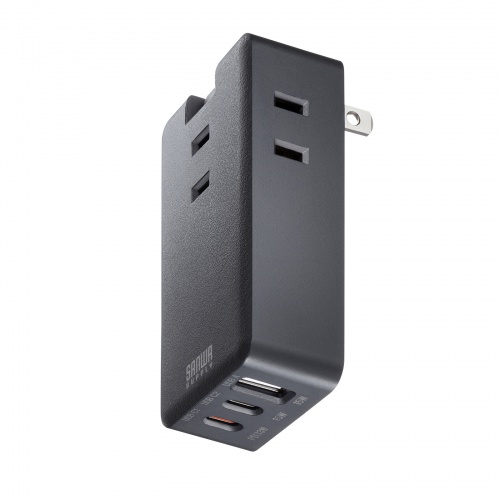 電源タップ(モバイルタップ・AC×3個口・Type-C×2・A×1・USB・PD33W・ブラック）
