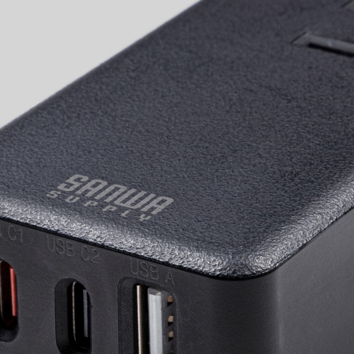 電源タップ(モバイルタップ・AC×3個口・Type-C×2・A×1・USB・PD33W・ブラック）