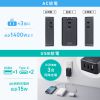 電源タップ(モバイルタップ・AC×3個口・Type-C×2・A×1・USB・PD33W・ブラック）
