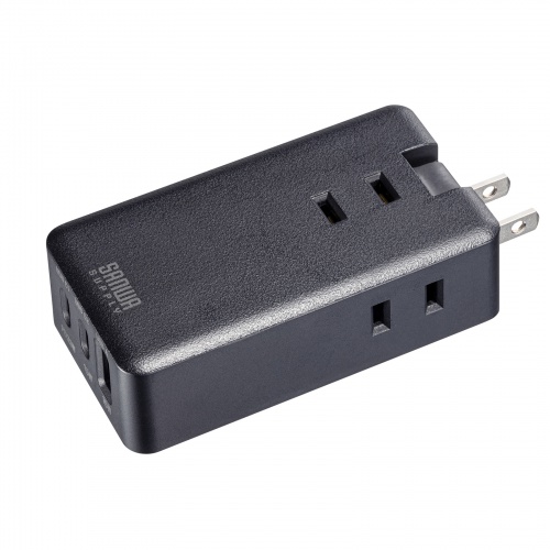 電源タップ(モバイルタップ・AC×3個口・Type-C×2・A×1・USB・PD33W・ブラック）