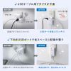 電源タップ（モバイルタップ・AC×3個口・Type-C×2・A×1・USB・PD33W・ホワイト）