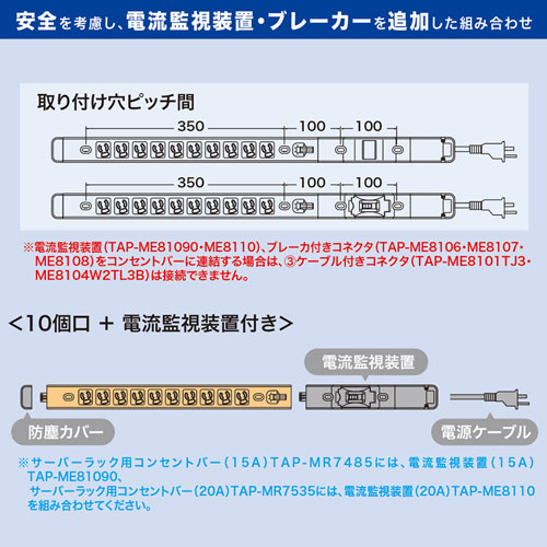 20Aコンセントバー用電流監視装置 サンワサプライ