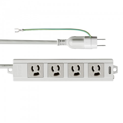 電源タップ（5m・3P・4個口・通電ランプ・抜け止め・マグネット・2P変換プラグ付き） TAP-MG341N2-5 サンワサプライ