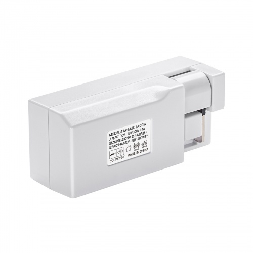 モバイルタップ Type-C搭載（2P・2個口・Type-Cポート・USB Aポート) TAP-MUC1AC2W サンワサプライ