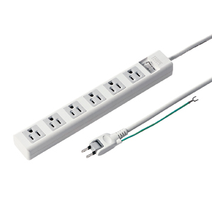 電源タップ（3P・6個口・2.5m・一括集中スイッチ付） TAP-N3625SWN サンワサプライ