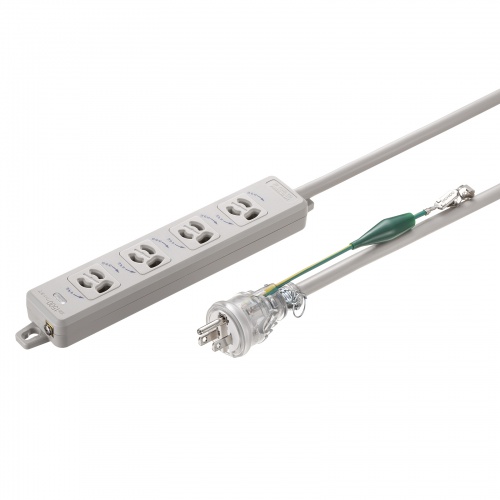 電源タップ（マグネット固定・防雨型プラグ・延長コード・2P&3P両対応・ポッキンプラグ付・3極・3m・4個口）