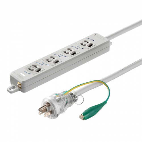 電源タップ（マグネット固定・防雨型プラグ・延長コード・2P&3P両対応・ポッキンプラグ付・3極・5m・4個口）