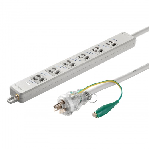 電源タップ（マグネット固定・防雨型プラグ・延長コード・2P&3P両対応・ポッキンプラグ付・3極・3m・6個口）