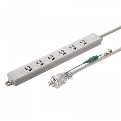 電源タップ（マグネット固定・防雨型プラグ・延長コード・2P&3P両対応・ポッキンプラグ付・3極・5m・6個口）