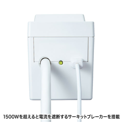 電源タップ（タイマー付き・3P・6個口・3m・トラッキング防止）